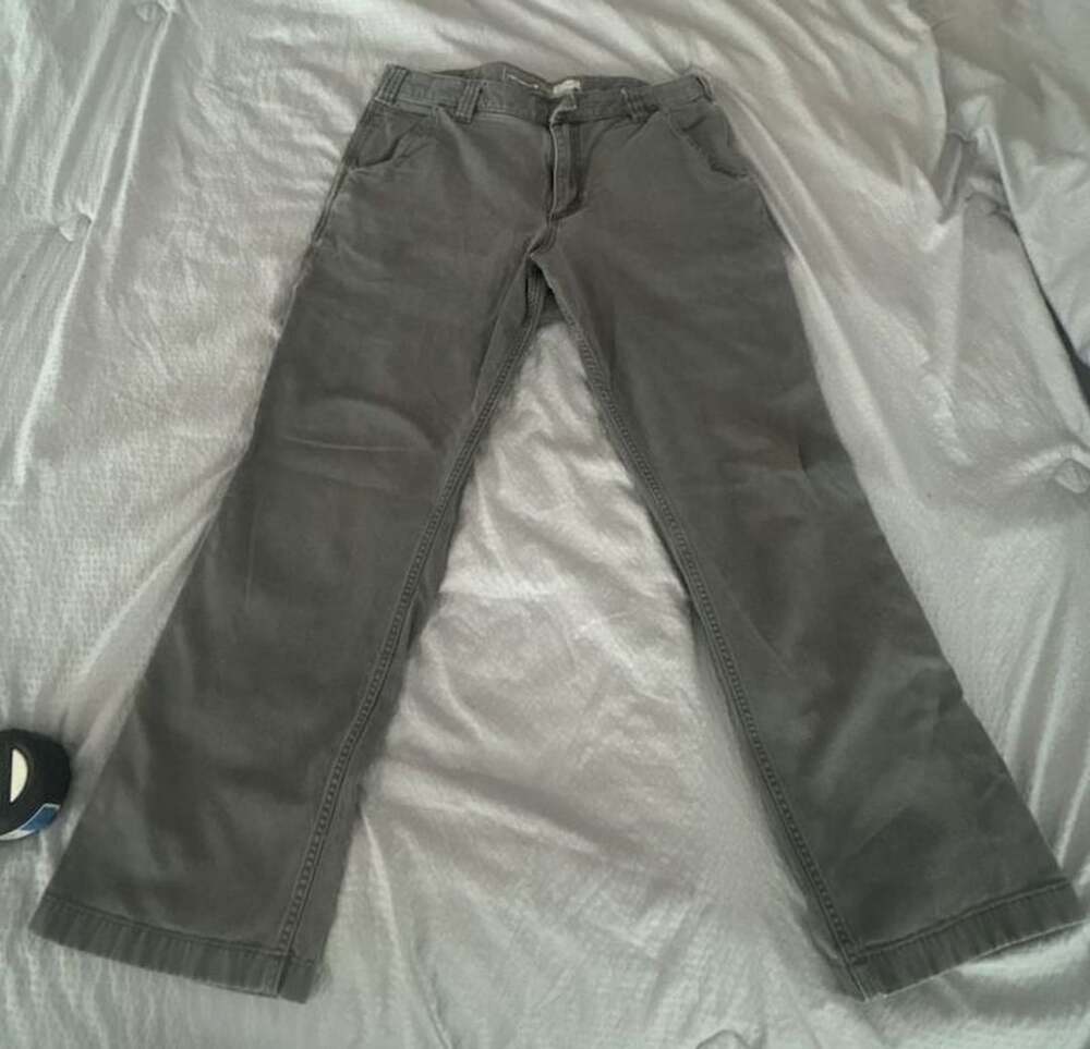 Carhartt Relaxed Fit Pants Size 34x30 Gray Heavyweight Cotton Workwear